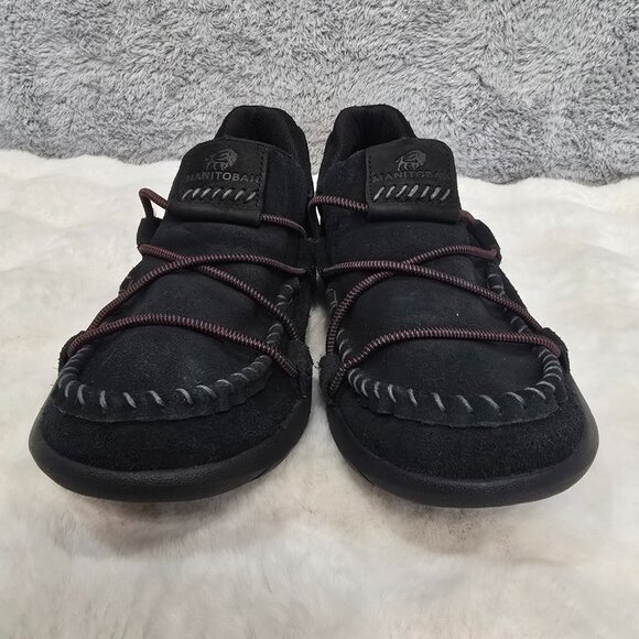 Manitobah Men's Makwa Slip-On Mukluk Black Suede Sizes New 60169 Waterproof - Picture 9 of 11